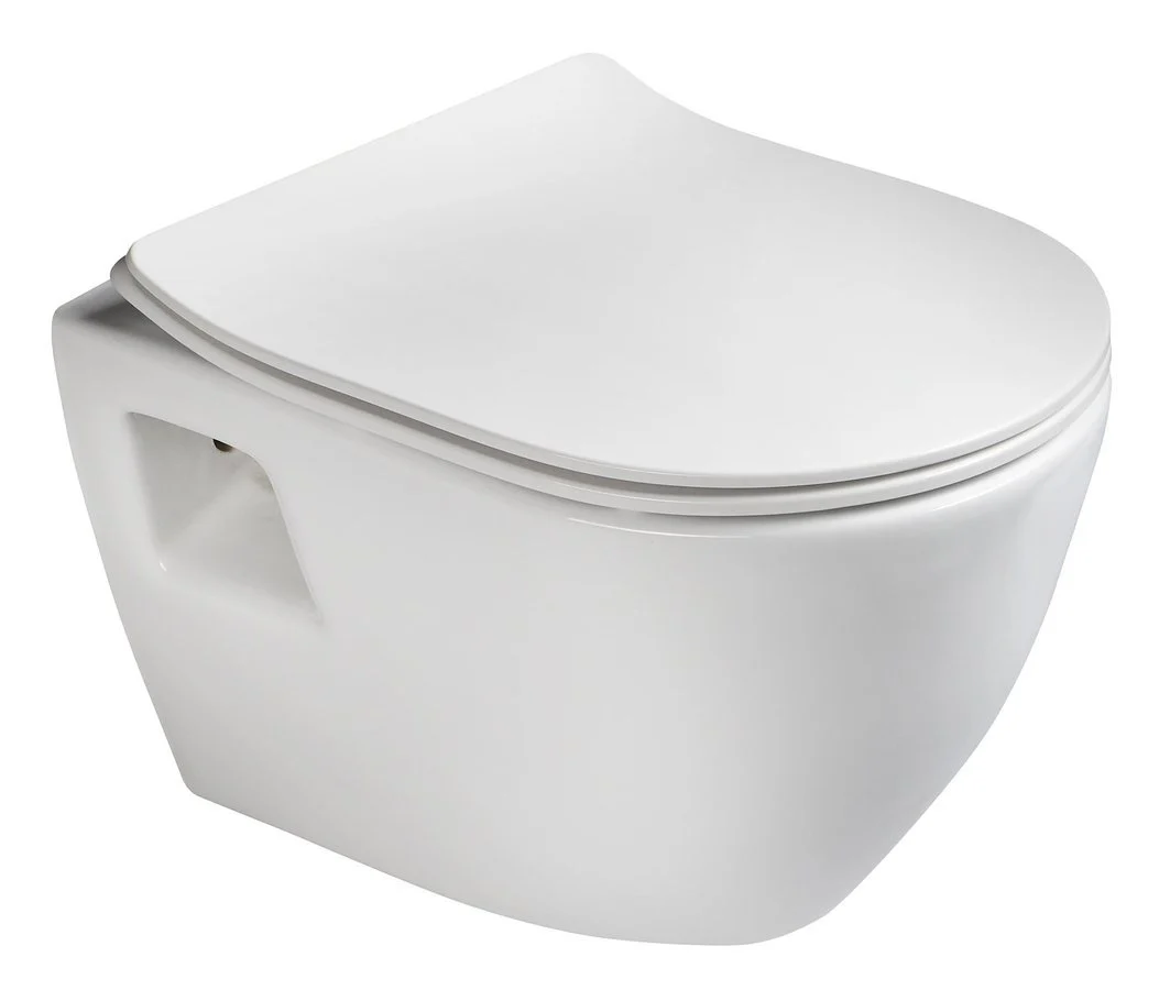 Hangende Toilet Paula Wit 35,5X35,5X50 Wandtoilet Met Spoelrand