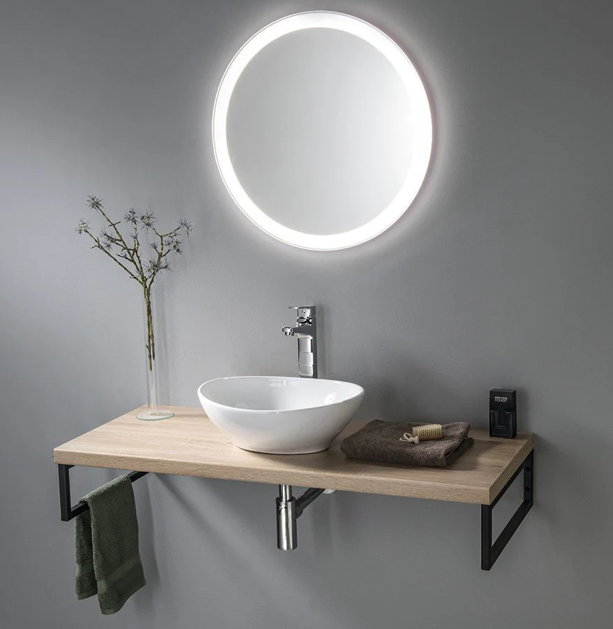 Sapho Vega Countertops Topblad 125x45x5 Cm Hpl Laminate Platin Eiken Sapho Vega Countertops Topblad 125x45x5 Cm Hpl Laminate Platin Eiken