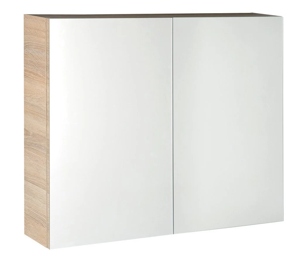 Sapho Vega Mirror Cabinet Spiegelkast 80x20x70 Cm Platin Eiken