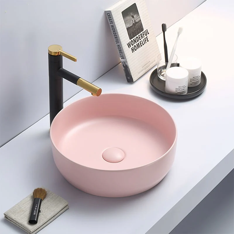 Waskom Victoria Color Line rose 39cm rond incl. clickwaste