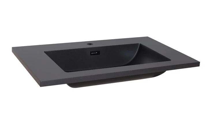 Wastafel 80×47 Quartz classic antraciet Wastafel 80×47 Quartz classic antraciet