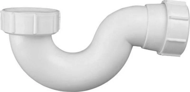 Aqualine Badsifon Kunststof Met Omstelmoer 6/4″ Hoogte 74 Mm