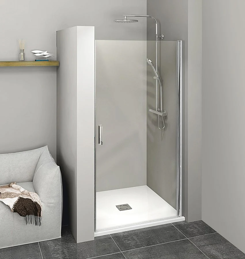 Douche nisdeur 70x190cm helder glas met antikalk behandeling Zoom Line
