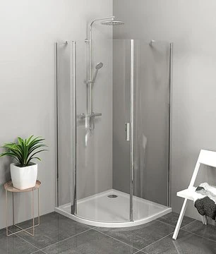 ZOOM LINE kwartronde douchecabine Links scharnierend chroom ZOOM LINE kwartronde douchecabine Links scharnierend chroom