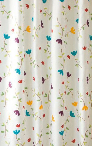 Aqualine Douchegordijn 180×200 cm Fabric White With Pattern Zp007