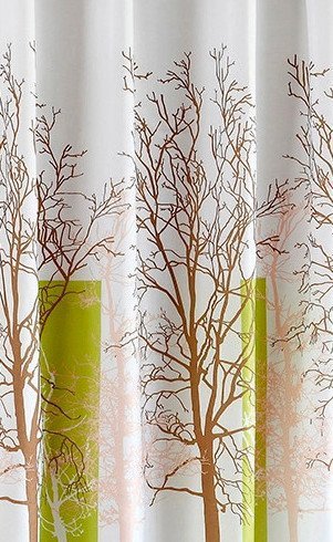Aqualine Douchegordijn 180×180 cm Fabric White With Pattern